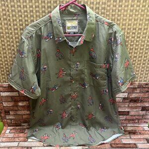 Green Patterned Men's Shirt